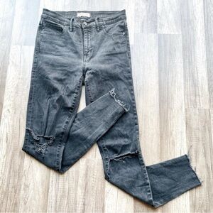 Madewell 9” High Rise Skinny Jeans Size 27 Distressed